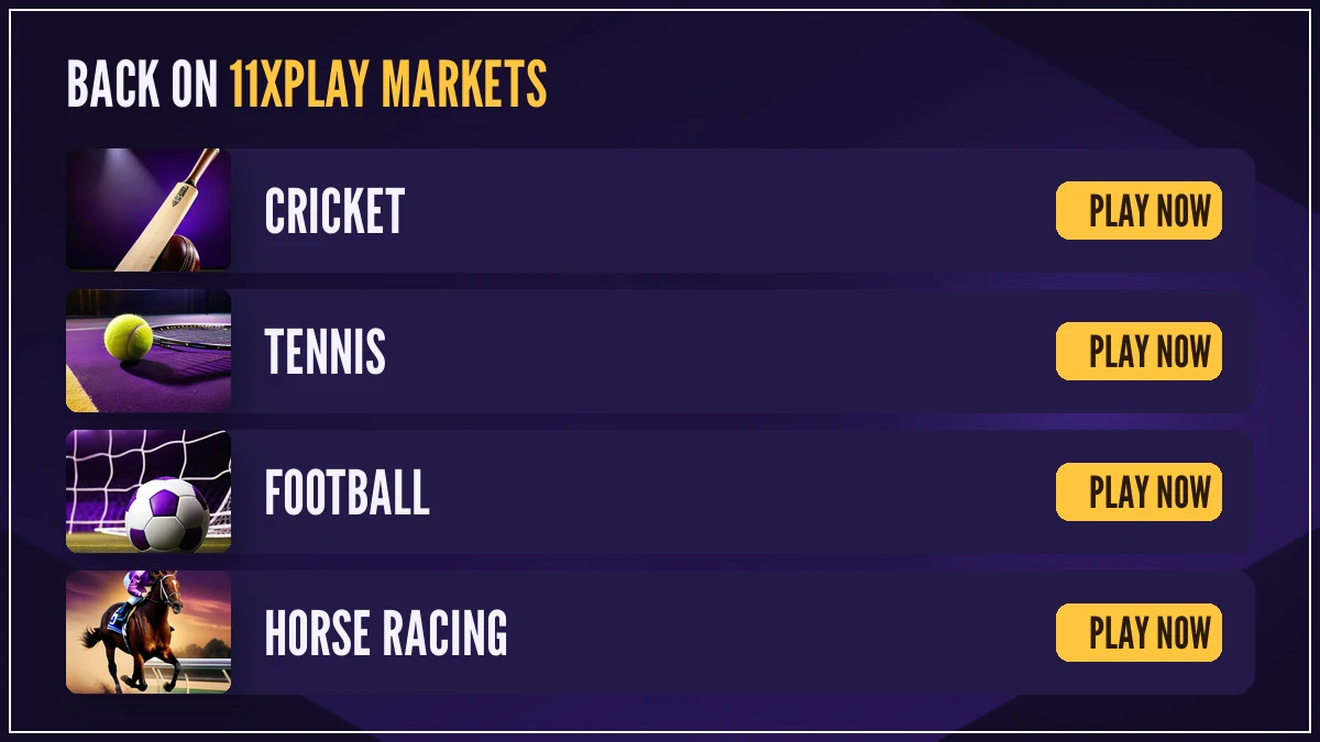 11xplay back and lay price cards for cricket, football and casino tables