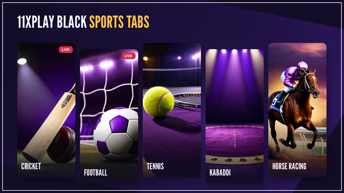 11xPlay Black casino game cards including Aviator, Teen Patti and Andar Bahar