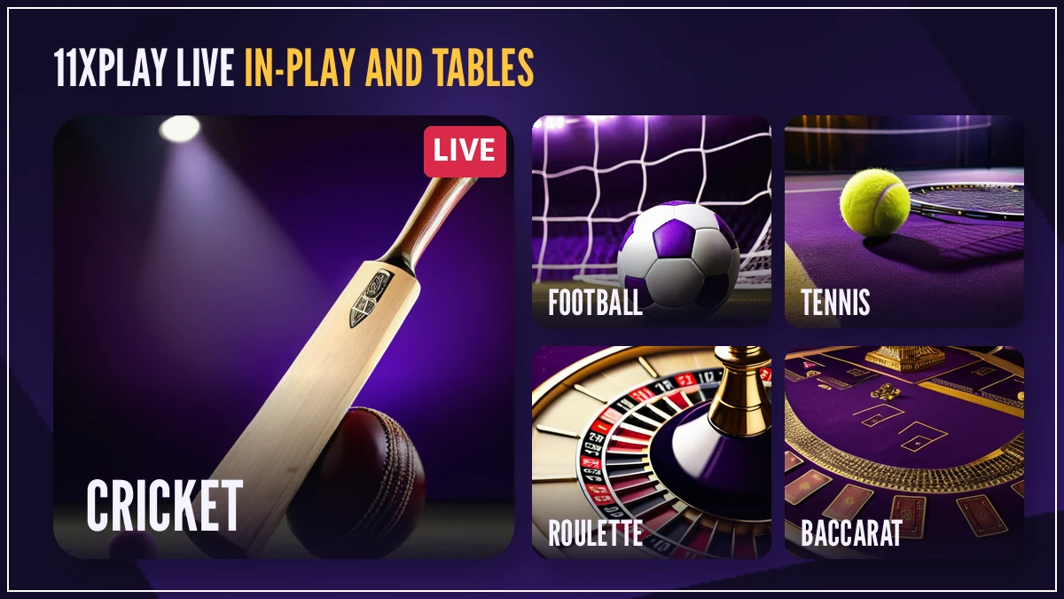 11xplay live casino game cards for Teen Patti, Andar Bahar, Dragon Tiger and roulette tables