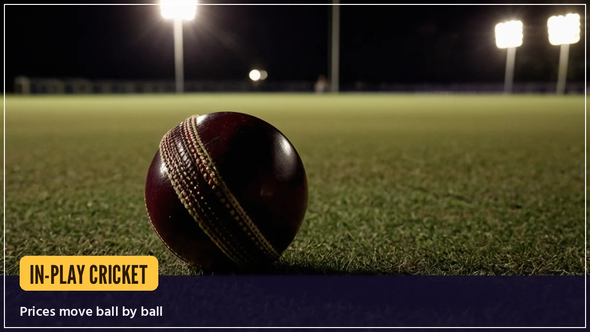 11xplay live cricket match night with a fan following in-play prices on a phone