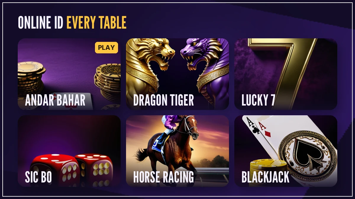 Game cards that open with an 11xplay online id, including Aviator, Teen Patti and Andar Bahar