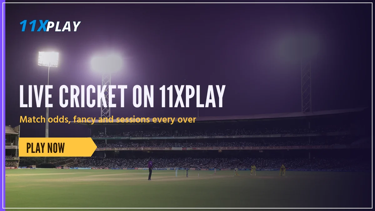 11xPlay live cricket markets under stadium floodlights